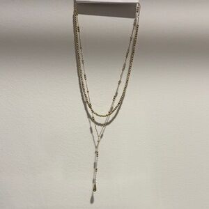 J. Crew Gold and Silver Layered Necklace